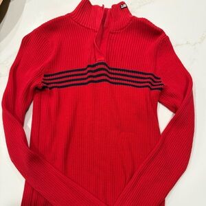 RAPLH LAUREN red and navy blue sweater never worn originally bought for $168